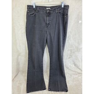 St Johns Bay Stretch Bootcut Jeans Womens 16 Charcoal‎ Gray Denim Pants MAG 2598